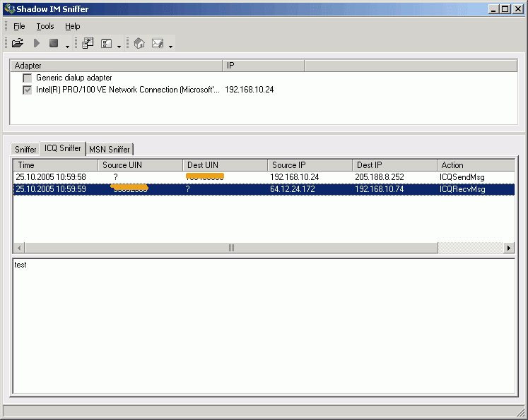 ShadowIMSniffer