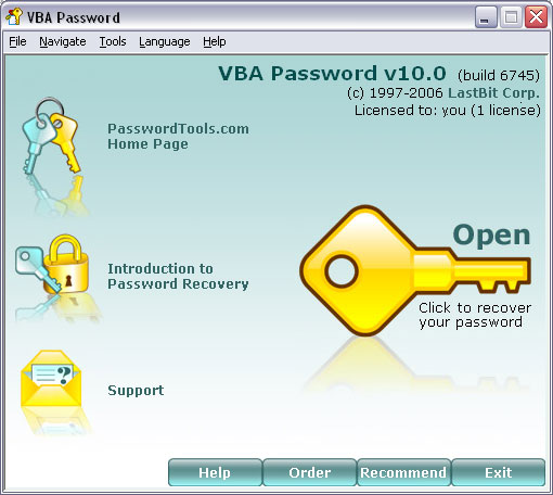 VBA Password 10.0.6745