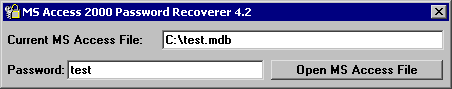 MS Access 2000 Password Recoverer