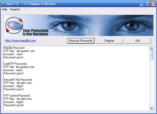 SpotFTP Password Recover