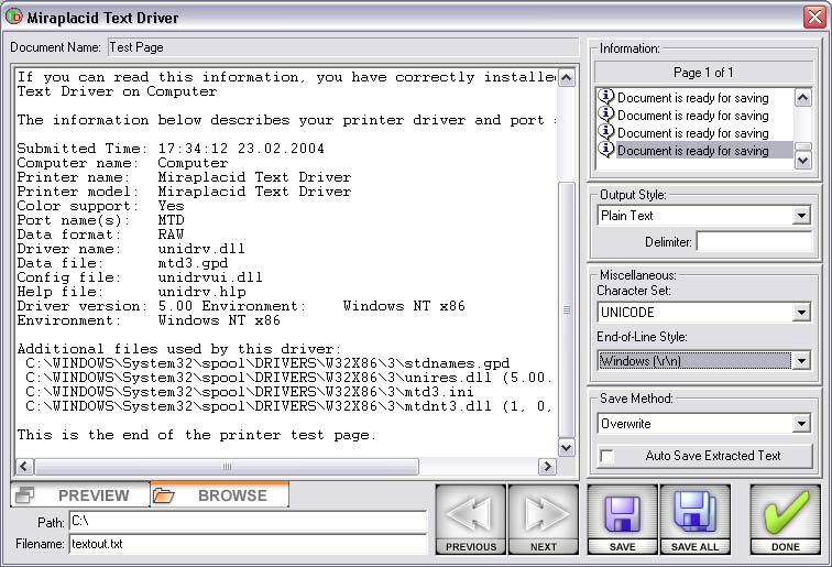 Miraplacid Text Driver 3.0 by Miraplacid- Software Download