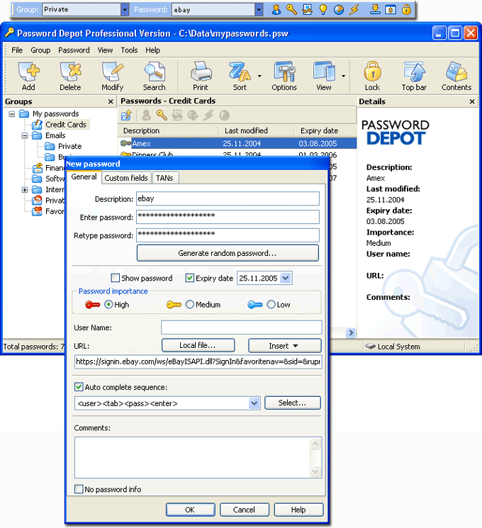 Password Depot 1.2 by AceBIT- Software Download