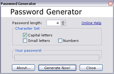 Password Generator 1.0 by ZQS Software Team- Software Download