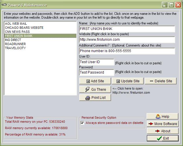 Password Maintenance 2.03 by SoftDD- Software Download