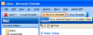 SafeIT Email Shredder for Outlook 2003 1.0