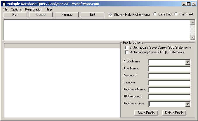Multiple Database Query Analyzer 2.1 by Vsisystems.com- Software Download