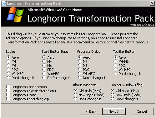Longhorn Transformation Pack