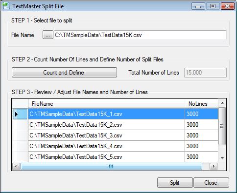 TextMaster Split File