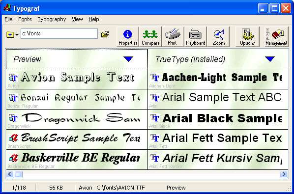 Typograf font manager