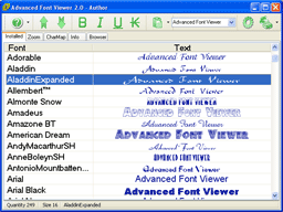 Advanced Fonts Viewer 1.9 by Alexander G. Styopkin- Software Download