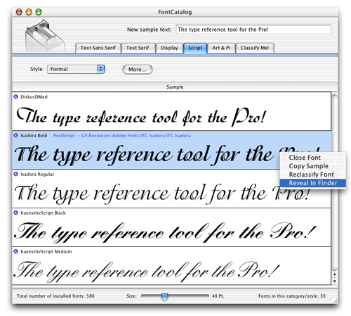 FontCatalog 1.0.2 by PrePress Consolidated Color- Software Download