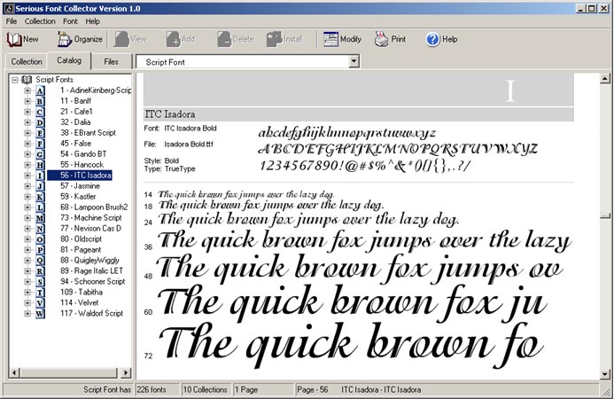 Serious Font Collector 1.0.4 by Norron Software- Software Download