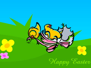 Animated Easter Chicks Wallpaper 1.0