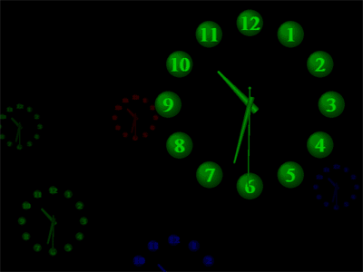 FD Moving Clock Screensaver