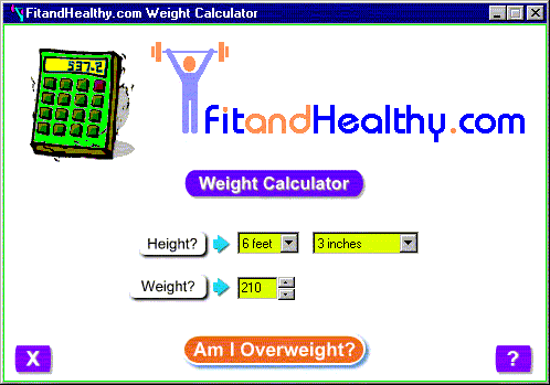 FitandHealthy.com Weight Calculator