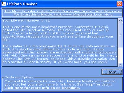MB Free Life Path Number