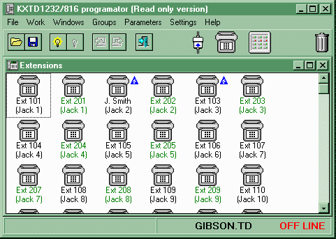 Programmator for Panasonic KXTD1232/816/308 1.29.30