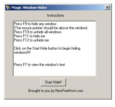 Magic Window Hider