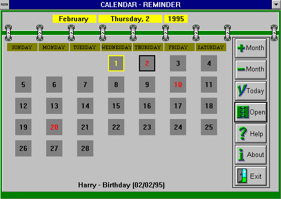 Calendar/Reminder