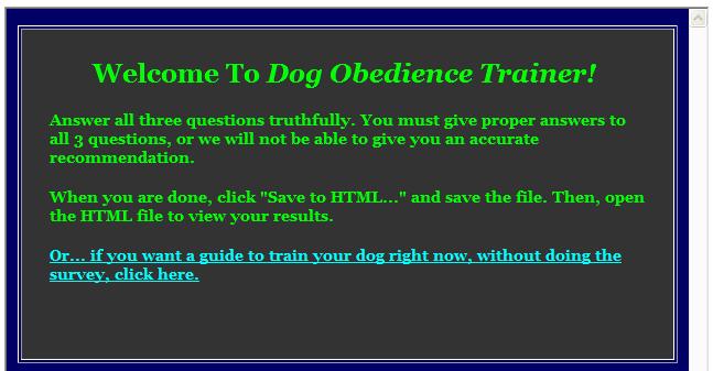 Dog Obedience Trainer