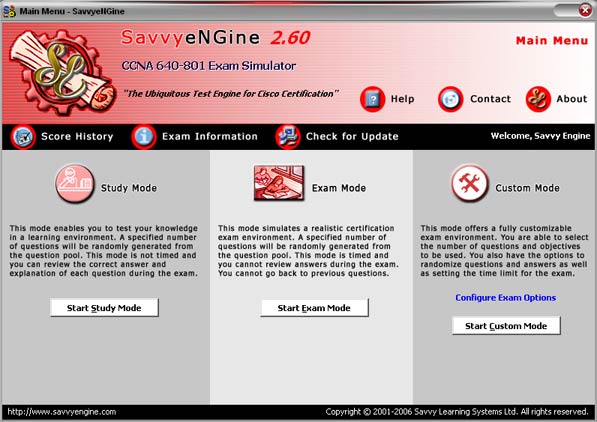 SavvyeNGine CCNA Exam 640801 CCNA Test Simulator