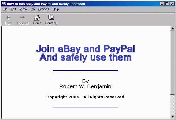 Join eBay and PayPal and safely use them eBook