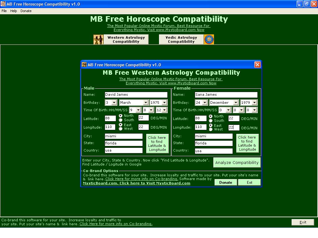 MB Free Horoscope Compatibility