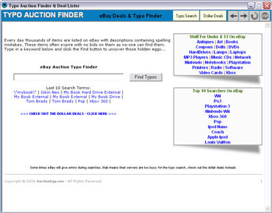 eBay Auction Typo Finder