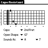 Guitar Capo Assistant PalmOS Edition