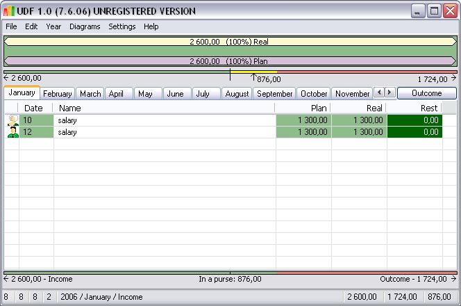 Home accounting UDF