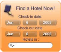 HotelSearch Yahoo Widget 1.0