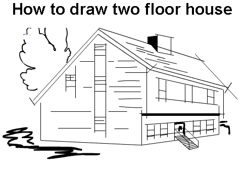 How to draw a house B