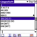 LingvoSoft Dictionary English <> German for Palm OS 3.2.87