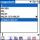 LingvoSoft Dictionary German <> Italian for Palm OS 3.2.85