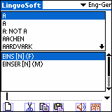 LingvoSoft Talking Dictionary English <> German for Palm OS 3.2.85