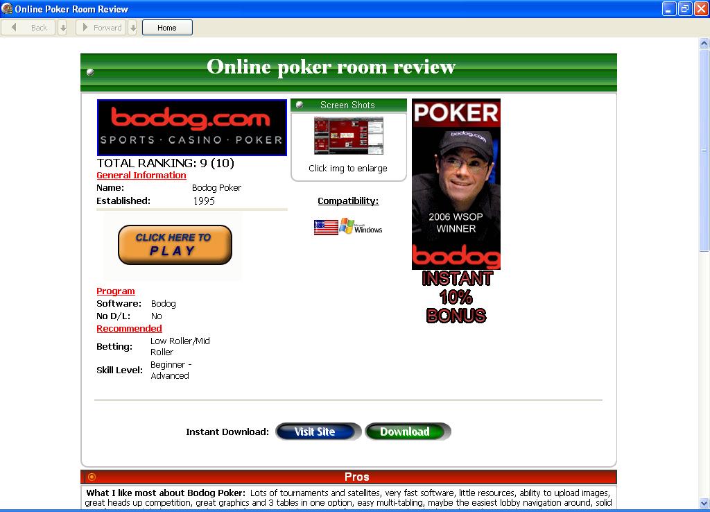 Online Poker Room Review