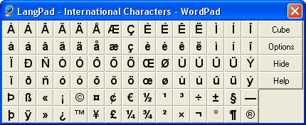 LangPad-International Characters 1.0 by WISCO Computing- Software Download