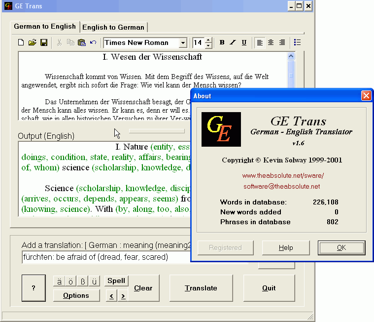 Translate db