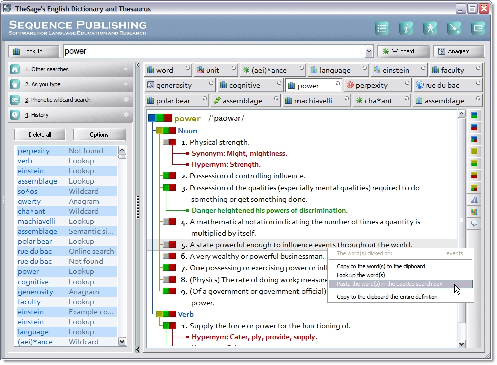 TheSage English Dictionary and Thesaurus