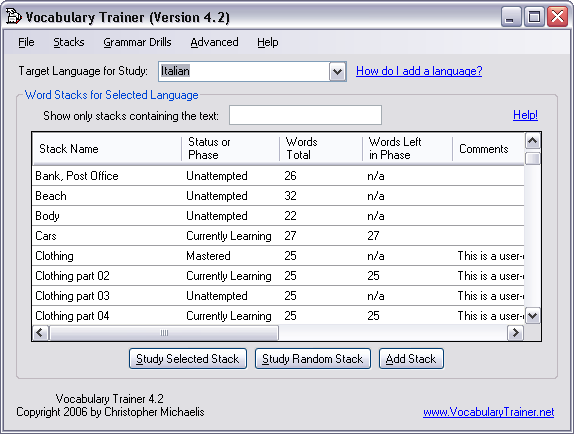 Vocabulary Trainer