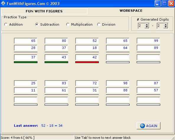 Mental Math Practice