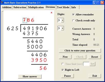 Math Basic Operations Practice