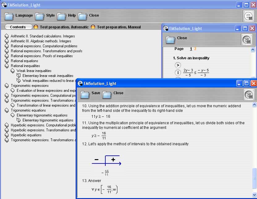 EMSolution Trigonometry Equations short