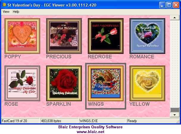 St. Valentine's Day FastCard Category by Blaiz Enterprises