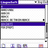 LingvoSoft Dictionary English <> Dutch for Palm OS
