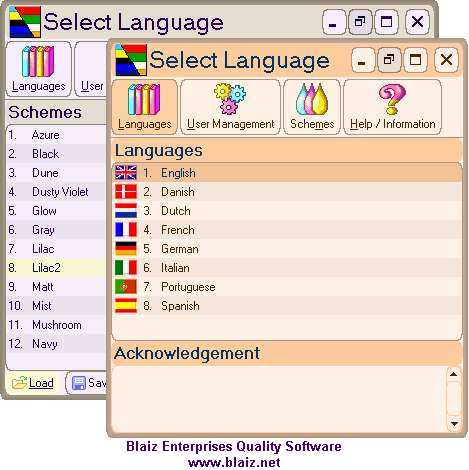 Select Language by Blaiz Enterprises