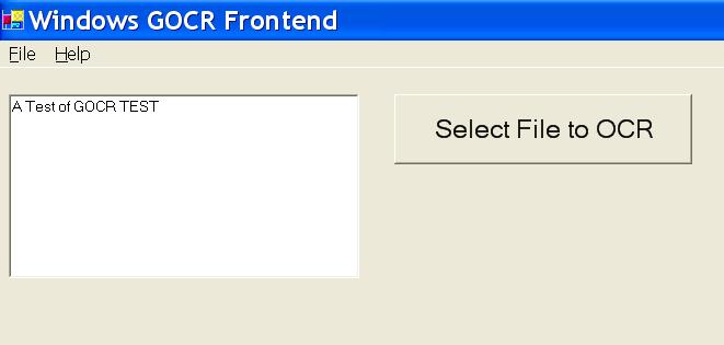 GOCR Windows Frontend