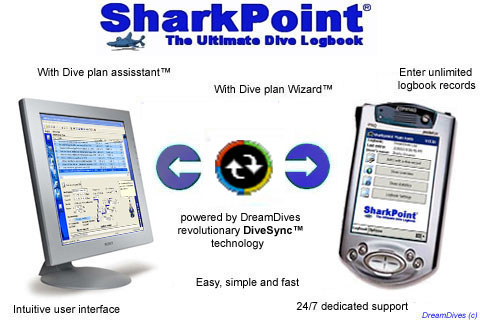 SharkPoint DualPack (PocketPC & Windows), the scuba dive log