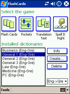 LingvoSoft FlashCards English <-> Greek for Pocket PC