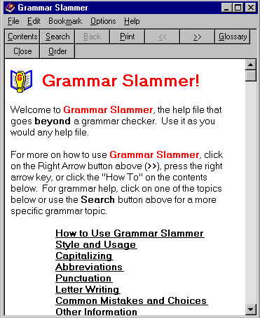 Grammar Slammer NonWindows